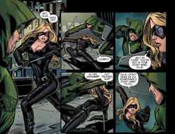 Canary fights Arrow