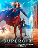 Supergirl season 2 poster - Special 4 Night Crossover Event Heroes v Aliens
