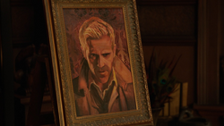 John Constantine preso em uma pintura