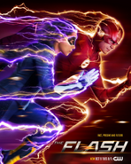 The Flash Season 5 poster - "Fast, Present and Future".