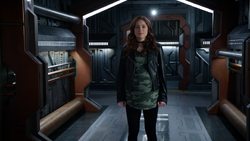 Lita arrives pregnant on the Waverider