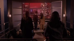 Central City shrouded in red