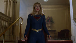 Kara in the fourth Supergirl suit.