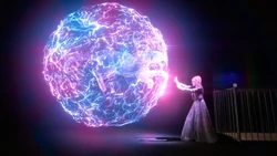 Nia using her powers.