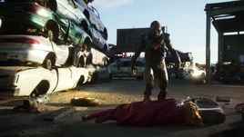 Reactron standing over Supergirl