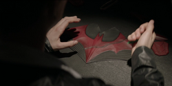 Kate defaces the Batsuit