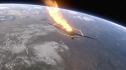 Venture plummets towards Earth