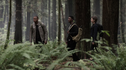 Connor, Diggle e Lyla em Lian Yu