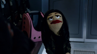 Zari Tomaz as a puppet