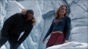 James and Kara arrive at the Fortress of Solitude.