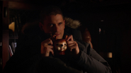 Leonard Snart, Barry Allen and Iris West talk in they loft (1)