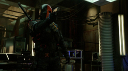 Deathstroke attacks Team Arrow