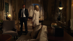 Moira threatens to fire Diggle for not keeping an eye on Oliver.