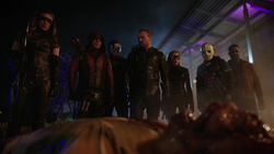 Laurel joins Team Arrow in their final battles against the Ninth Circle