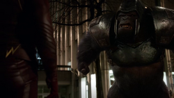 Grodd attacking The Flash