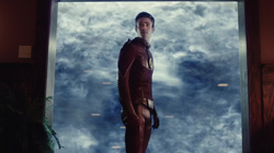 Barry Allen as The Flash before leaving the Speed Force