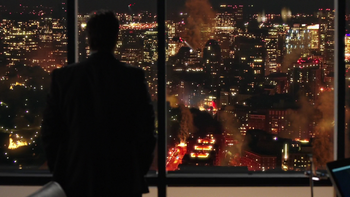 Slade Wilson looks out over Starling City