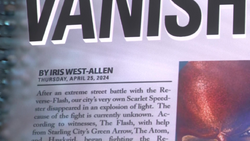 Newspaper from the future displays the byline as "Iris West-Allen"