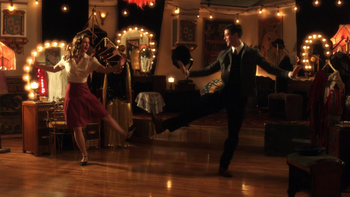 Kara and Barry tap dance