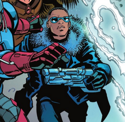 Jefferson Jackson wearing Captain Cold's attire