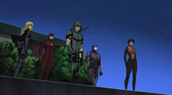 Black Canary, The Flash, Green Arrow, Atom and Vixen