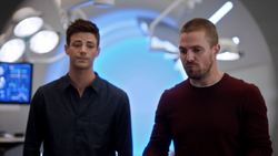 Barry and Oliver at STAR Labs