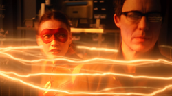 Jesse Quick saindo do Flashtime