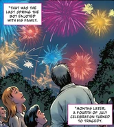 The small town of Smallville, during a Fourth of July celebration.