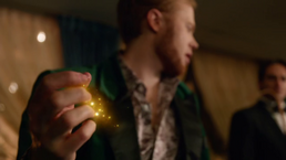 Red performing luck magic.