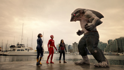 Team Flash meets King Shark