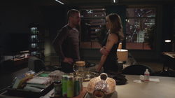 Laurel reveals to Oliver what she has discovered about Emiko