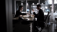 Harrison Wells and Hartley Rathaway playing a game of chess