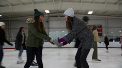 Sam and Ruby ice skate