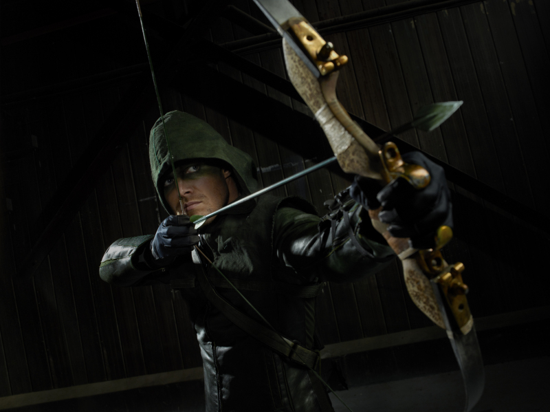 Green arrow compound bow