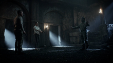 Oliver and Taiana confronts Reiter in the caves