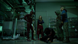 Ragman and Wild Dog with Flash and Supergirl