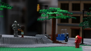 Caitlin and Cisco's LEGO recreation