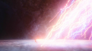 The Speed Force's natural white and yellow lightning