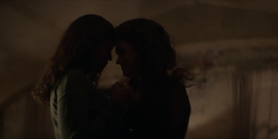 Angelique and Ryan say goodbye.