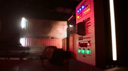 The 's control machine, with its lever to activate the .