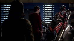 Cisco and Ray discussing ways to fix the Atom suit