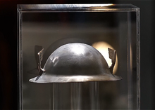 Jay's helmet on display