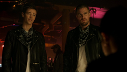 Barry and Oliver as the Trigger Twins