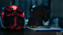 Red Death's mask glowing