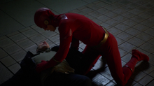 Orlin dies in Barry's hands