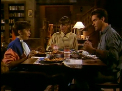 Terry, Tina and Barry eat dinner