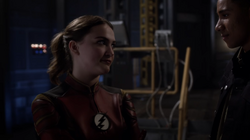 Jesse conversando com Wally sobre Barry estar preso em um espelho