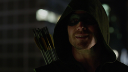 Oliver tells Barry to take his advice wear a mask