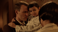 Aldus as a young boy with his parents