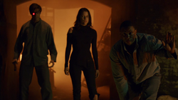 Deadshot, Lyla and Diggle in Moscow.